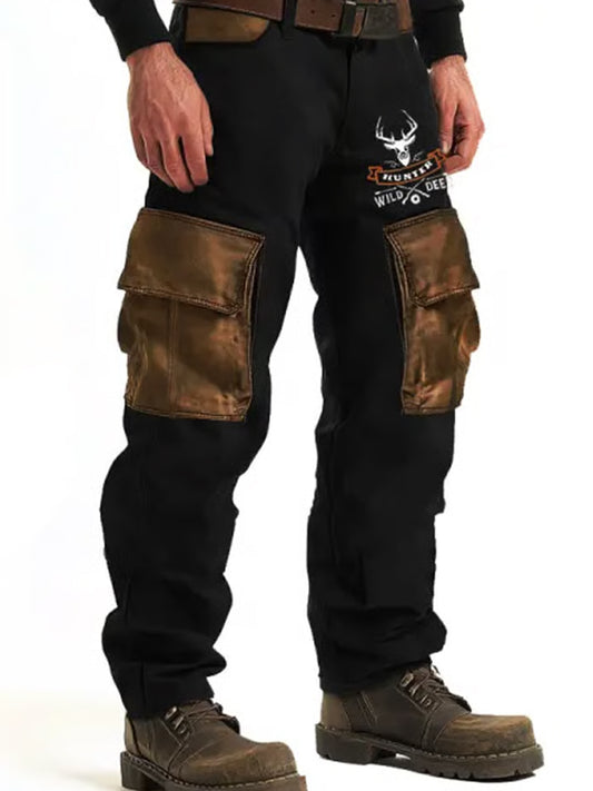 Men's Retro Business Style Casual Work Trousers