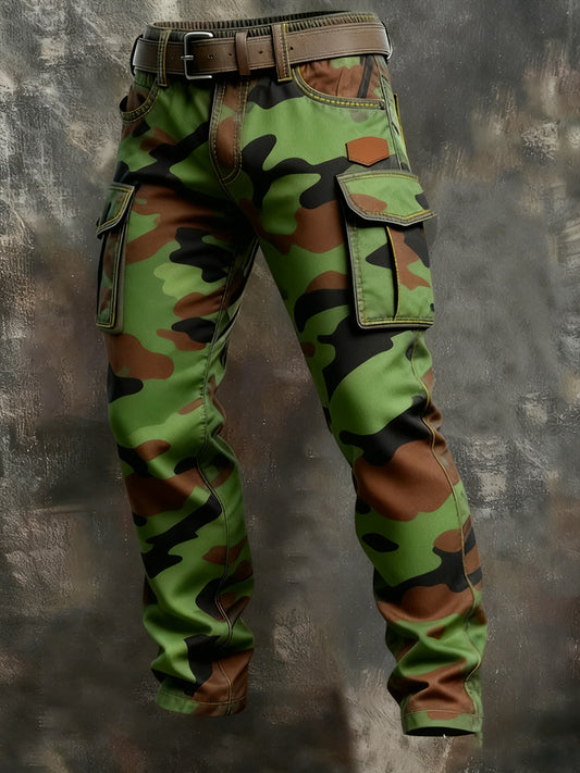 Men's Retro Business Style Casual Work Trousers