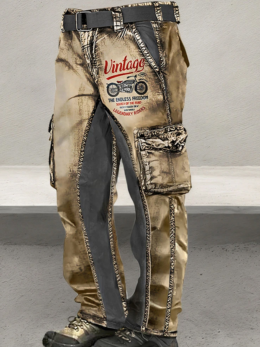 Men's Retro Business Style Casual Work Trousers