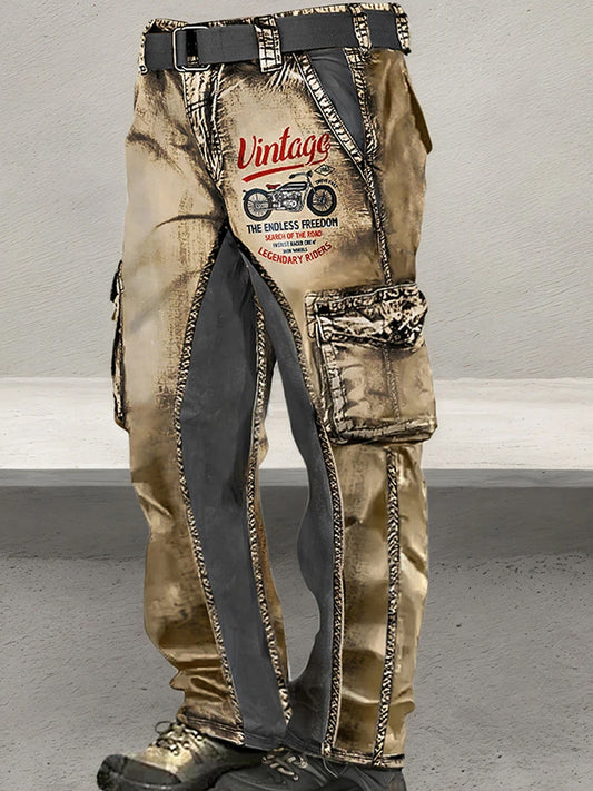 Men's Retro Business Style Casual Work Trousers