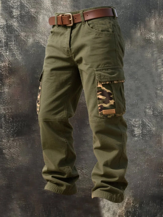 Men's Retro Business Style Casual Work Trousers