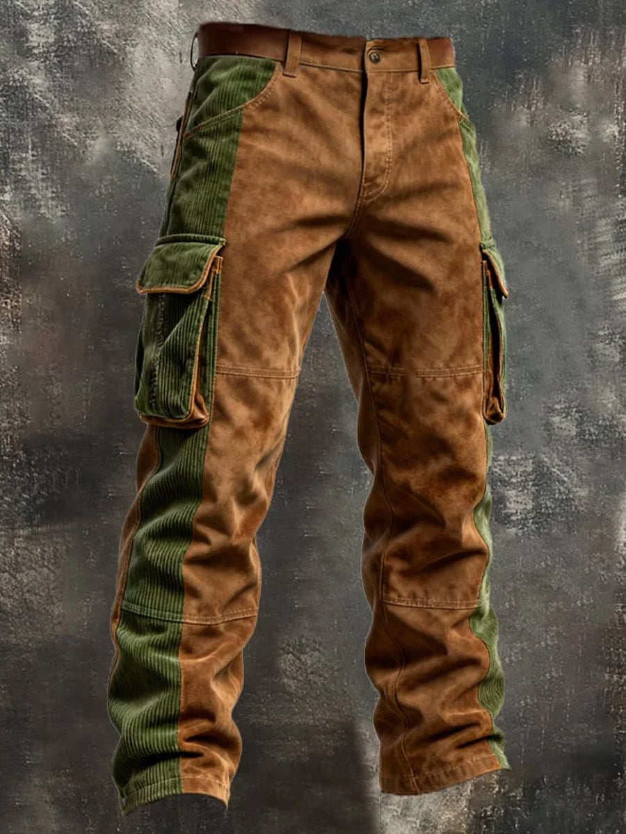 Men's Retro Business Style Casual Work Trousers