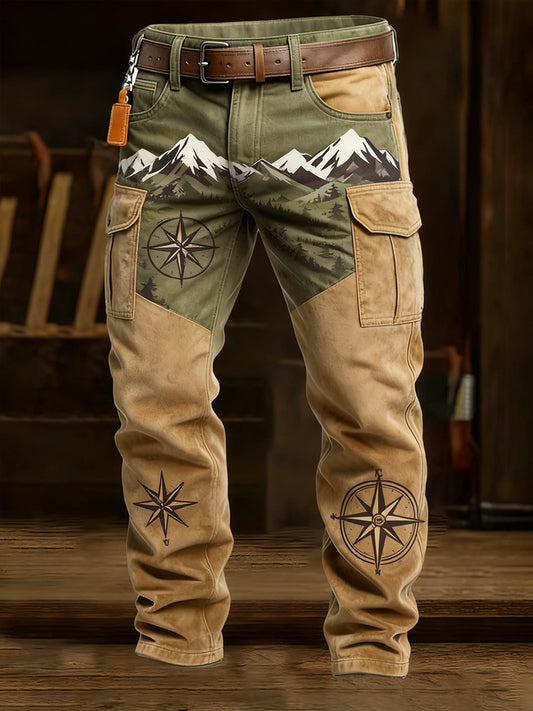 Men's Retro Business Style Casual Work Trousers