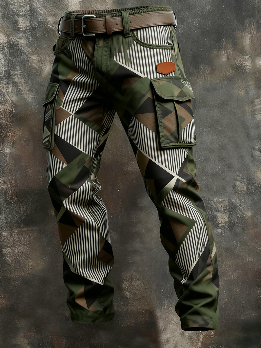 Men's Retro Business Style Casual Work Trousers