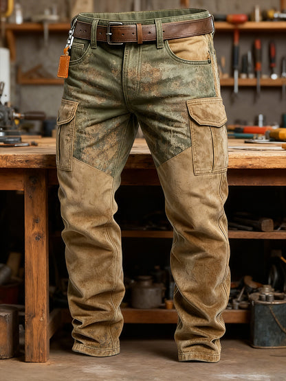 Men's Retro Business Style Casual Work Trousers