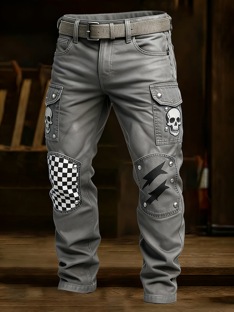 Men's Retro Business Style Casual Work Trousers