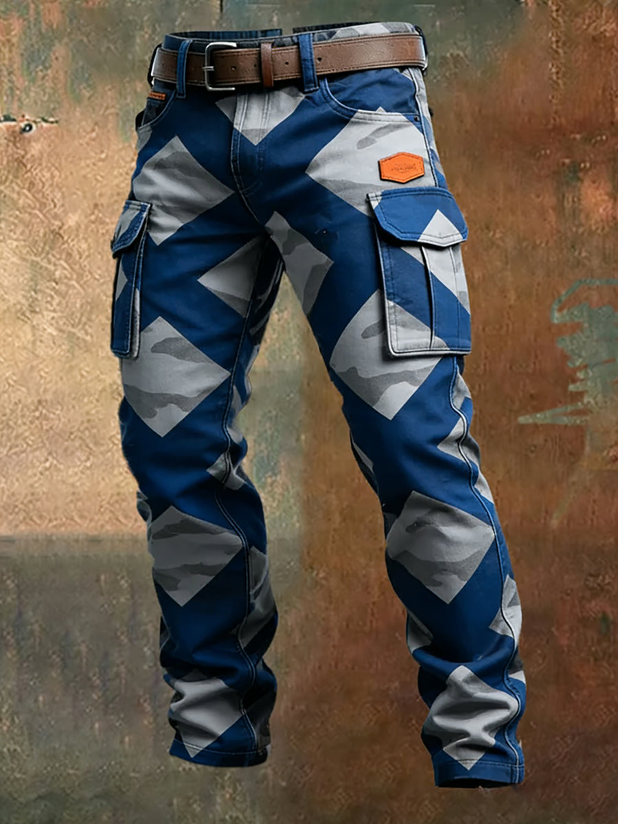 Men's Retro Business Style Casual Work Trousers