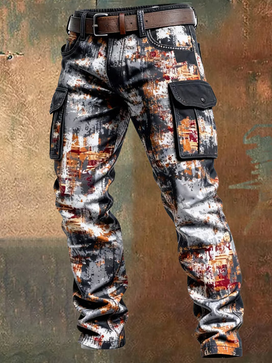 Men's Retro Business Style Casual Work Trousers