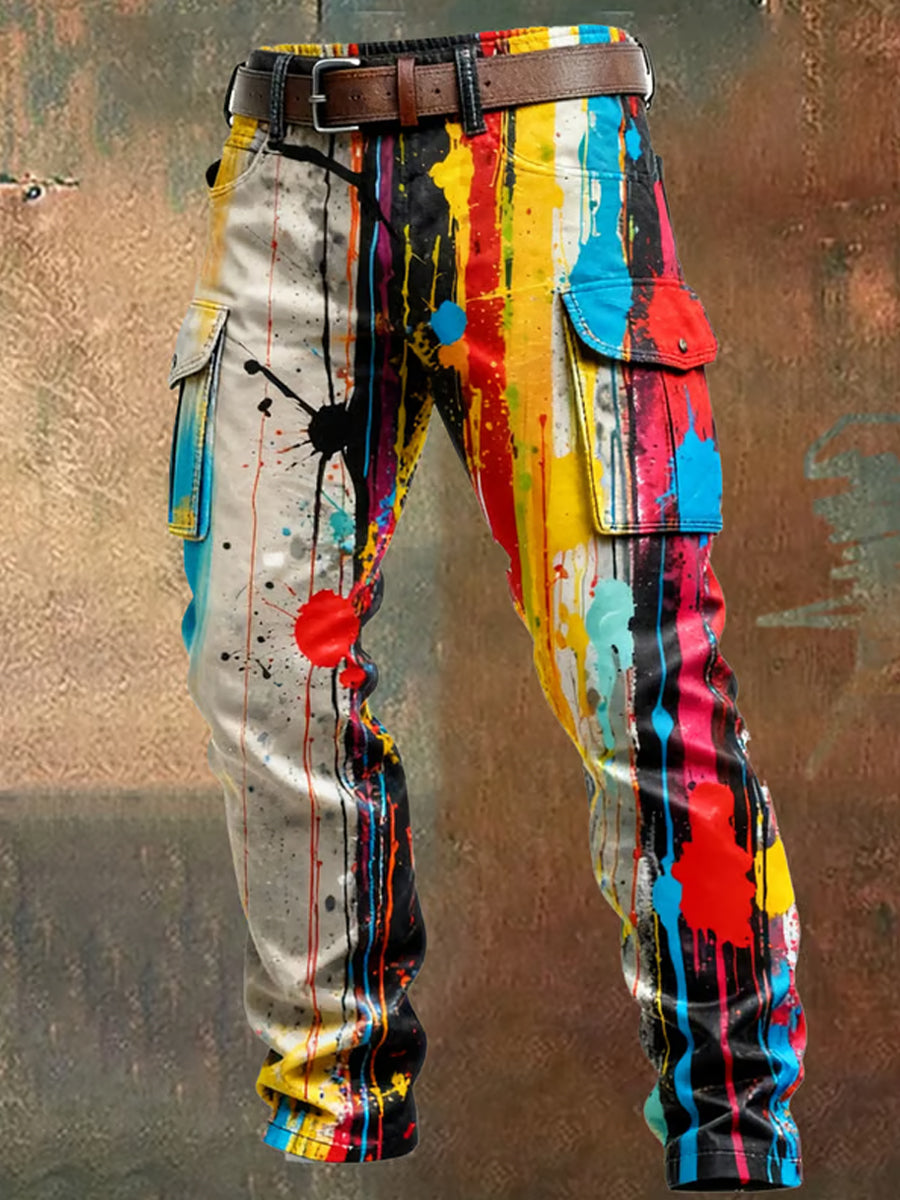 Men's Retro Business Style Casual Work Trousers