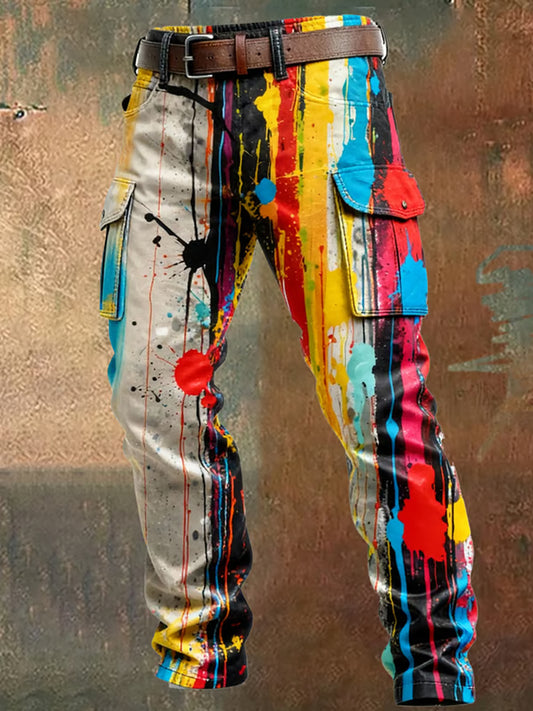 Men's Retro Business Style Casual Work Trousers