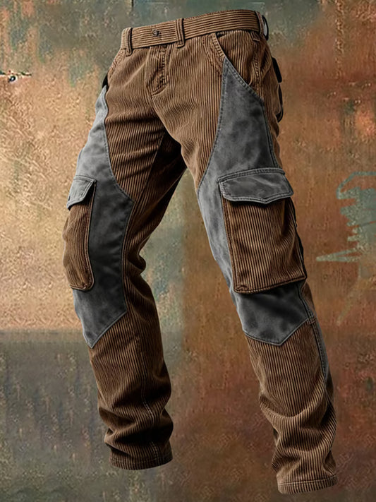 Men's Retro Business Style Casual Work Trousers