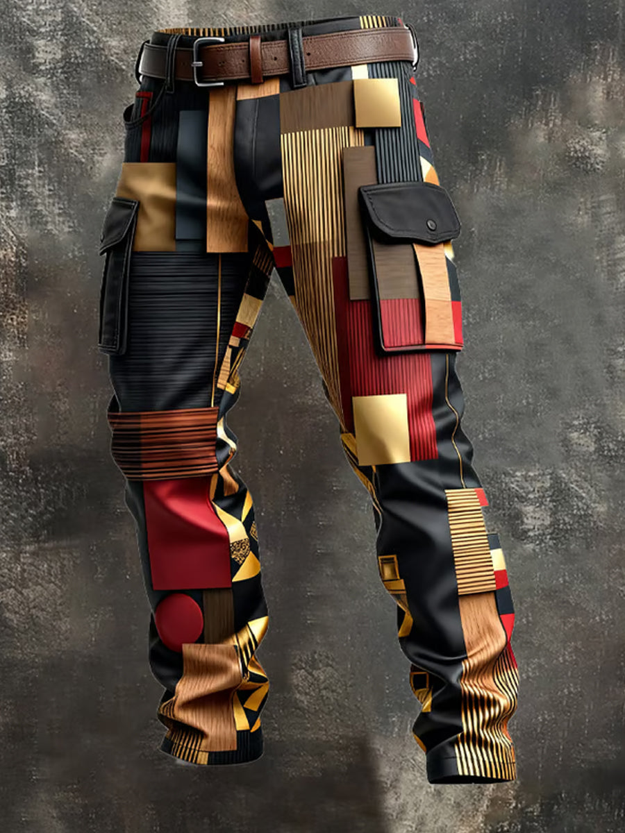 Men's Retro Business Style Casual Work Trousers