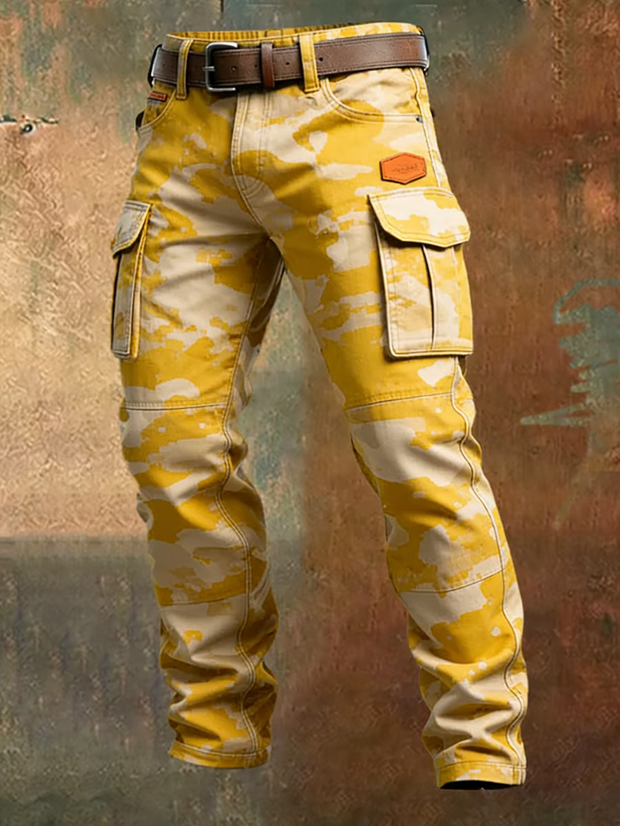 Men's Retro Business Style Casual Work Trousers