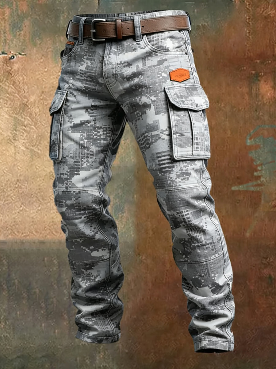 Men's Retro Business Style Casual Work Trousers