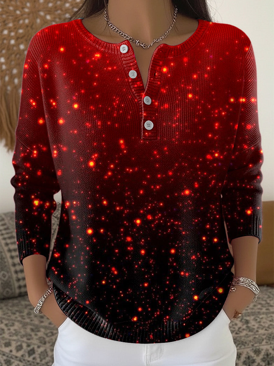 Women's Christmas Gradient Dark Sweater