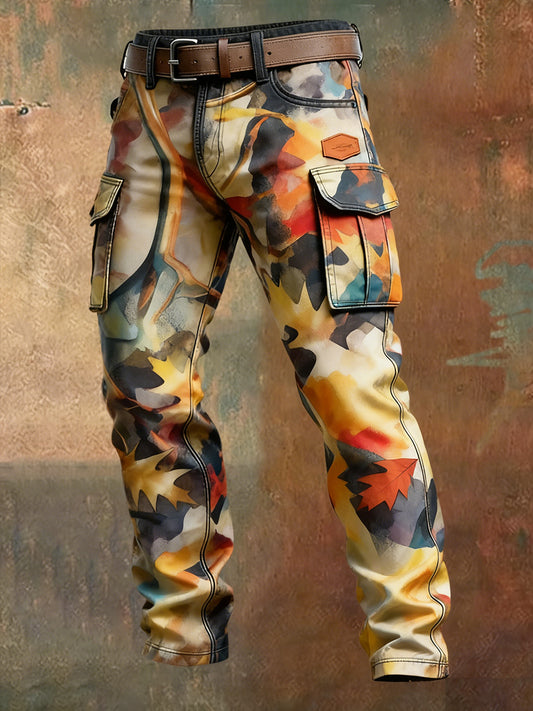 Men's Retro Business Style Casual Work Trousers