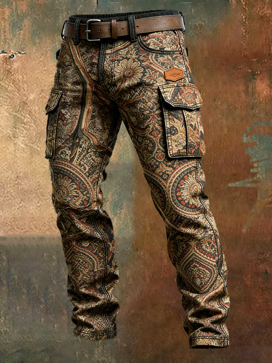 Men's Retro Business Style Casual Work Trousers