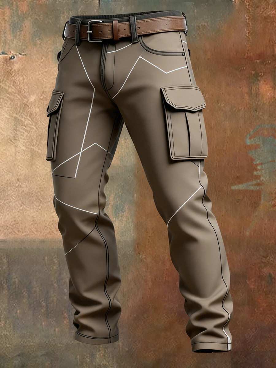 Men's Retro Business Style Casual Work Trousers