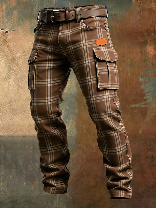 Men's Retro Business Style Casual Work Trousers