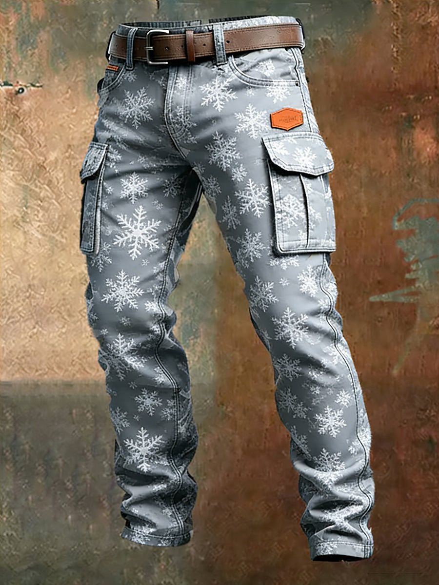 Men's Retro Business Style Casual Work Trousers