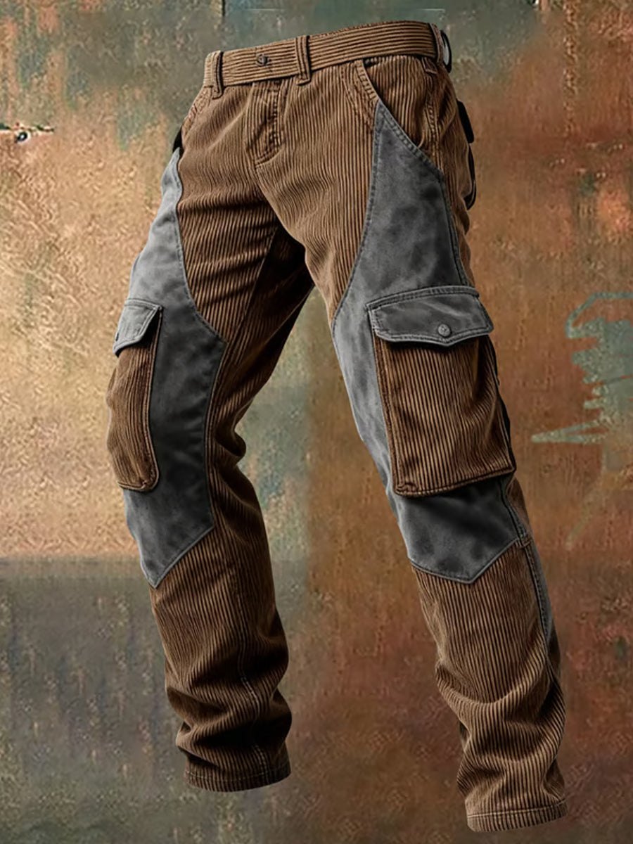Men's Retro Business Style Casual Work Trousers