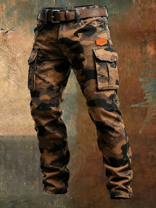 Men's Retro Business Style Casual Work Trousers