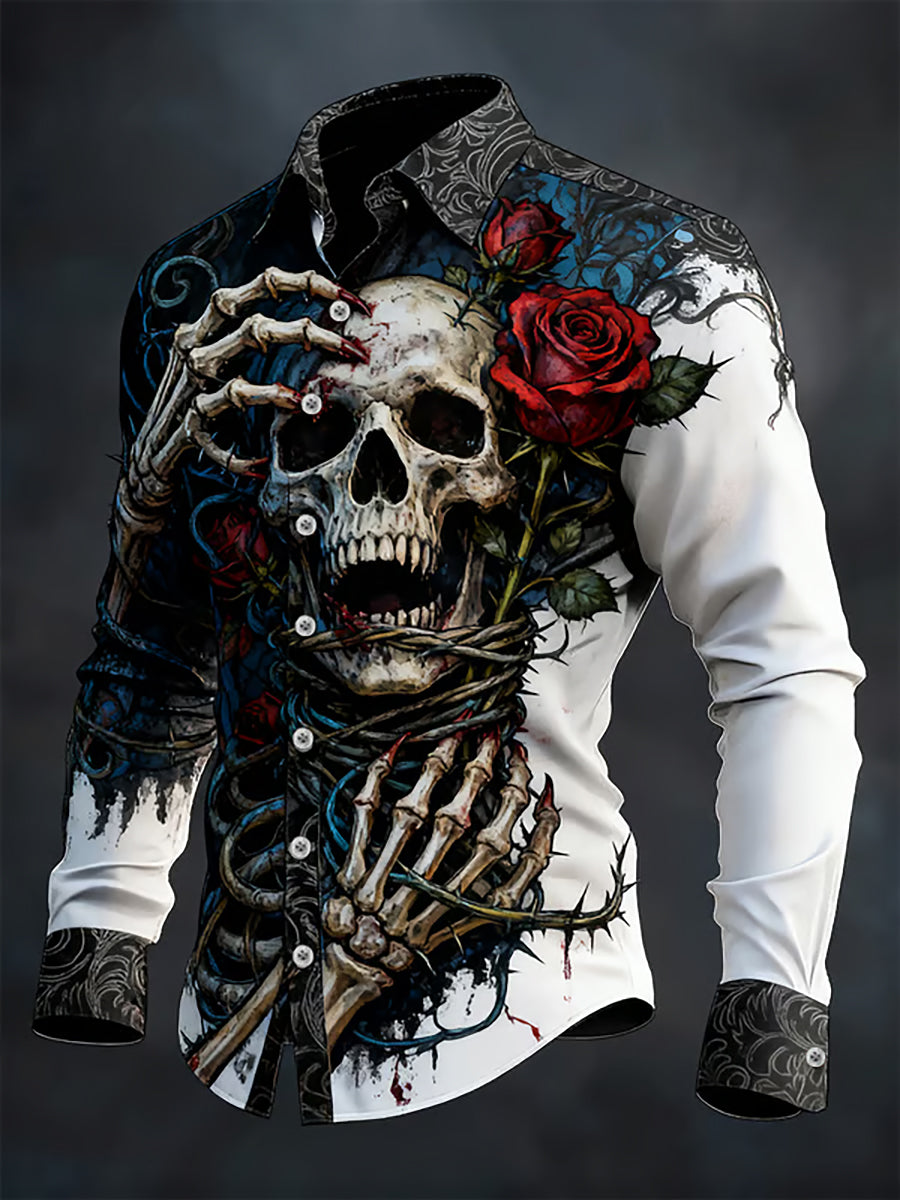Men's Gothic Dark Skull Shirt