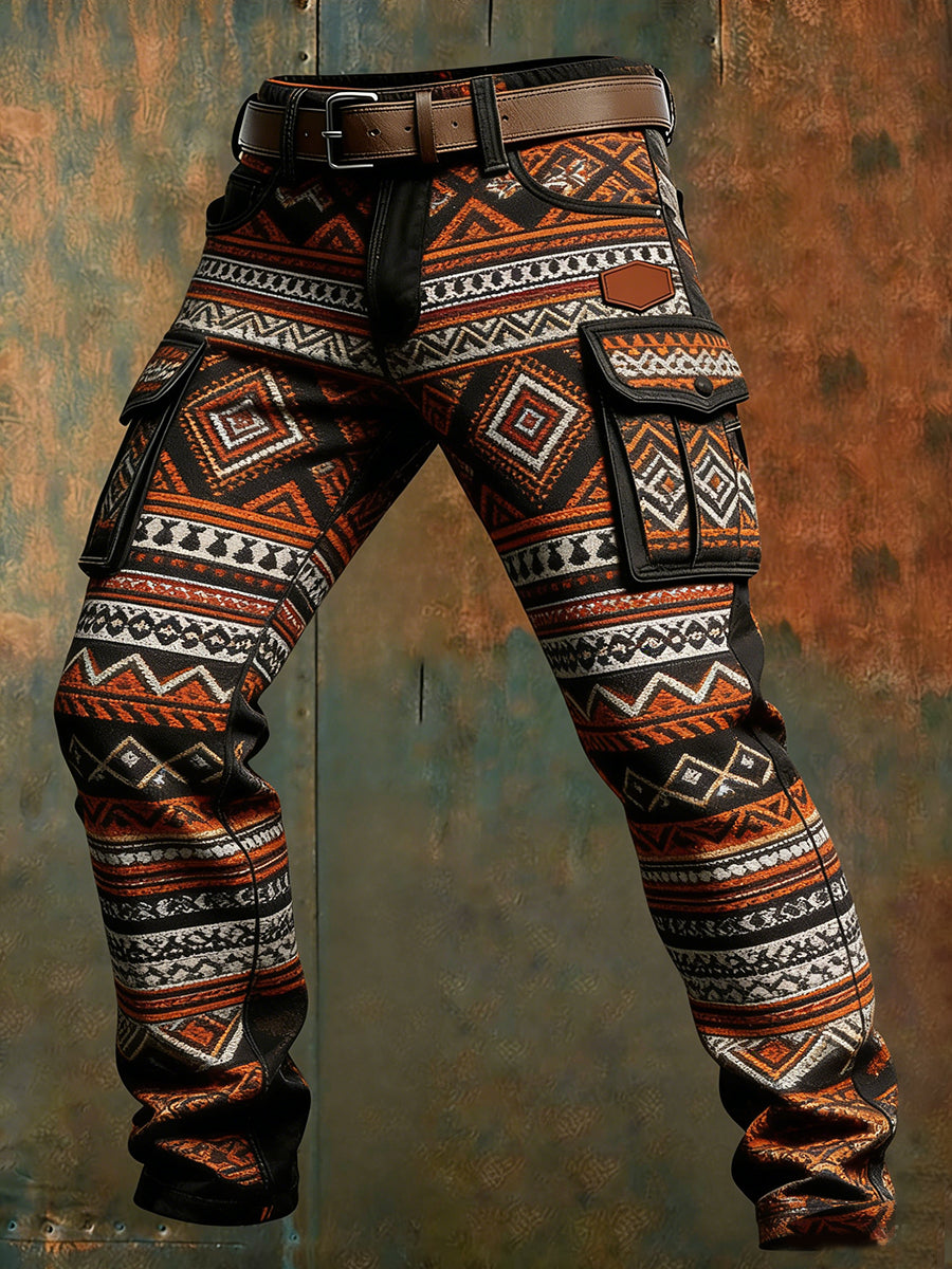 Men's Retro Business Style Casual Work Trousers