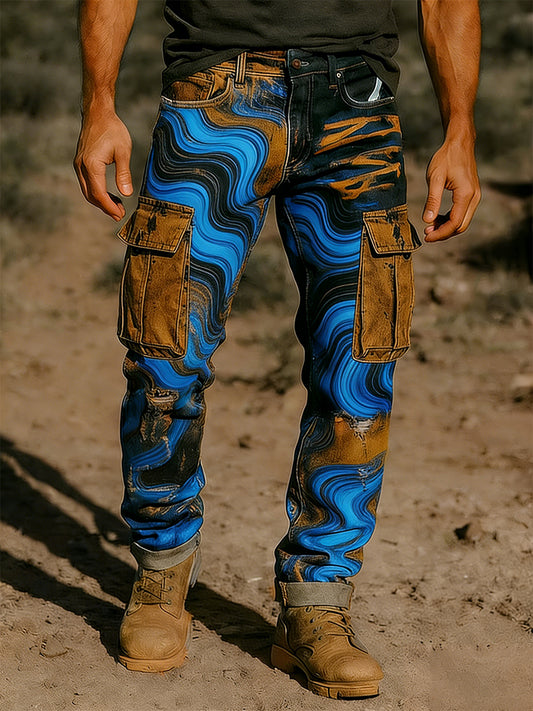 Men's Retro Business Style Casual Work Trousers