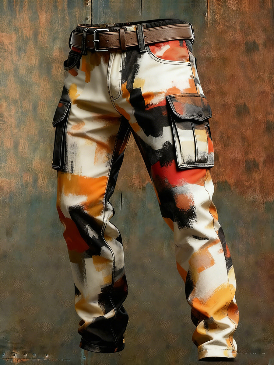 Men's Retro Business Style Casual Work Trousers