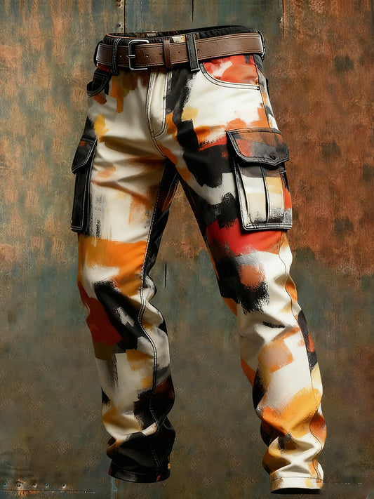 Men's Retro Business Style Casual Work Trousers