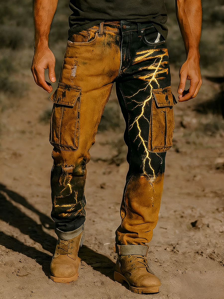 Men's Retro Business Style Casual Work Trousers