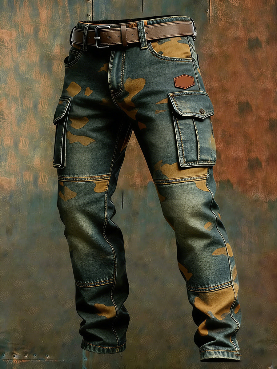 Men's Retro Business Style Casual Work Trousers