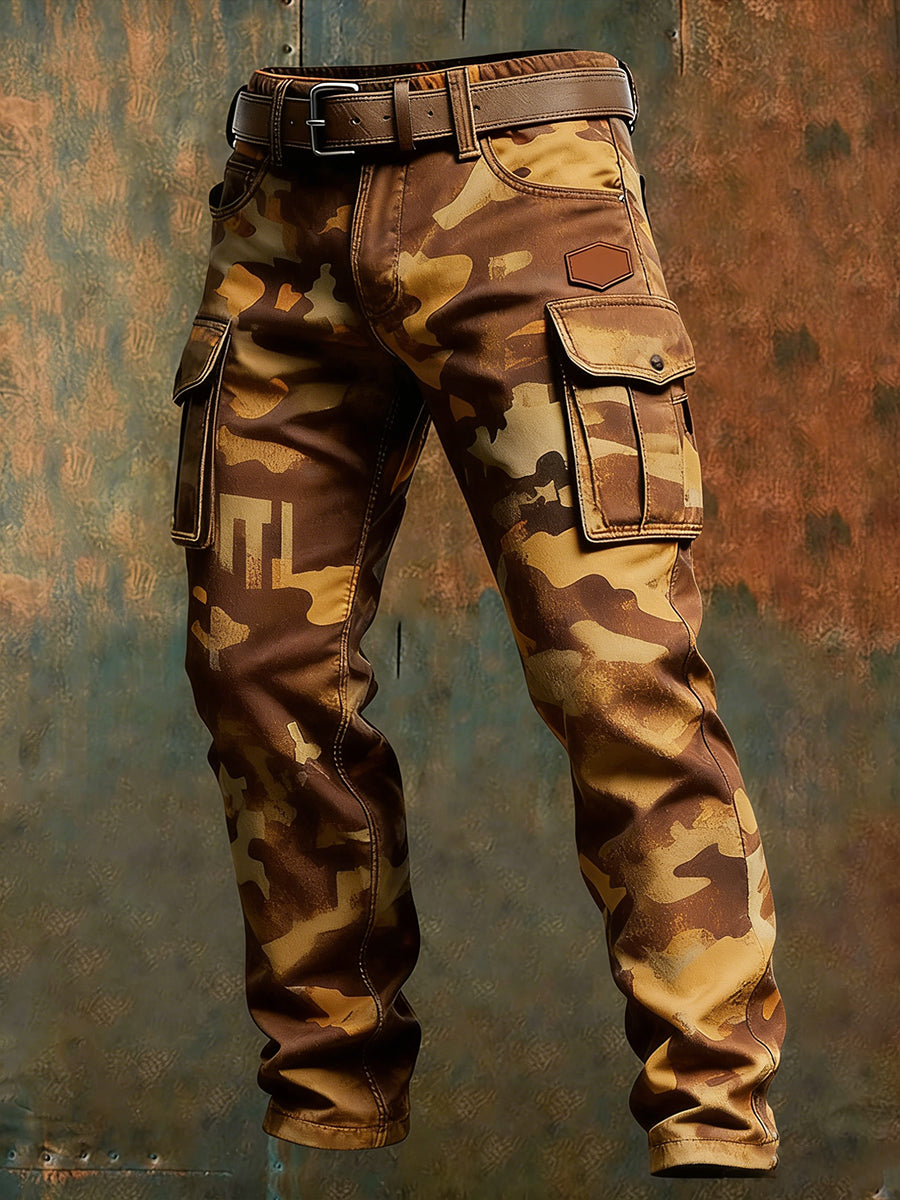 Men's Retro Business Style Casual Work Trousers