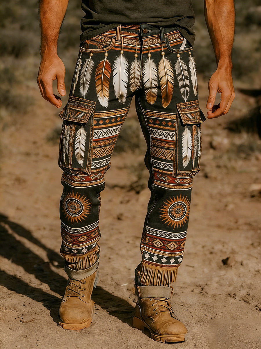 Men's Retro Business Casual Western Work Pants