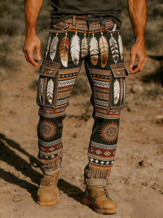 Men's Retro Business Casual Western Work Pants