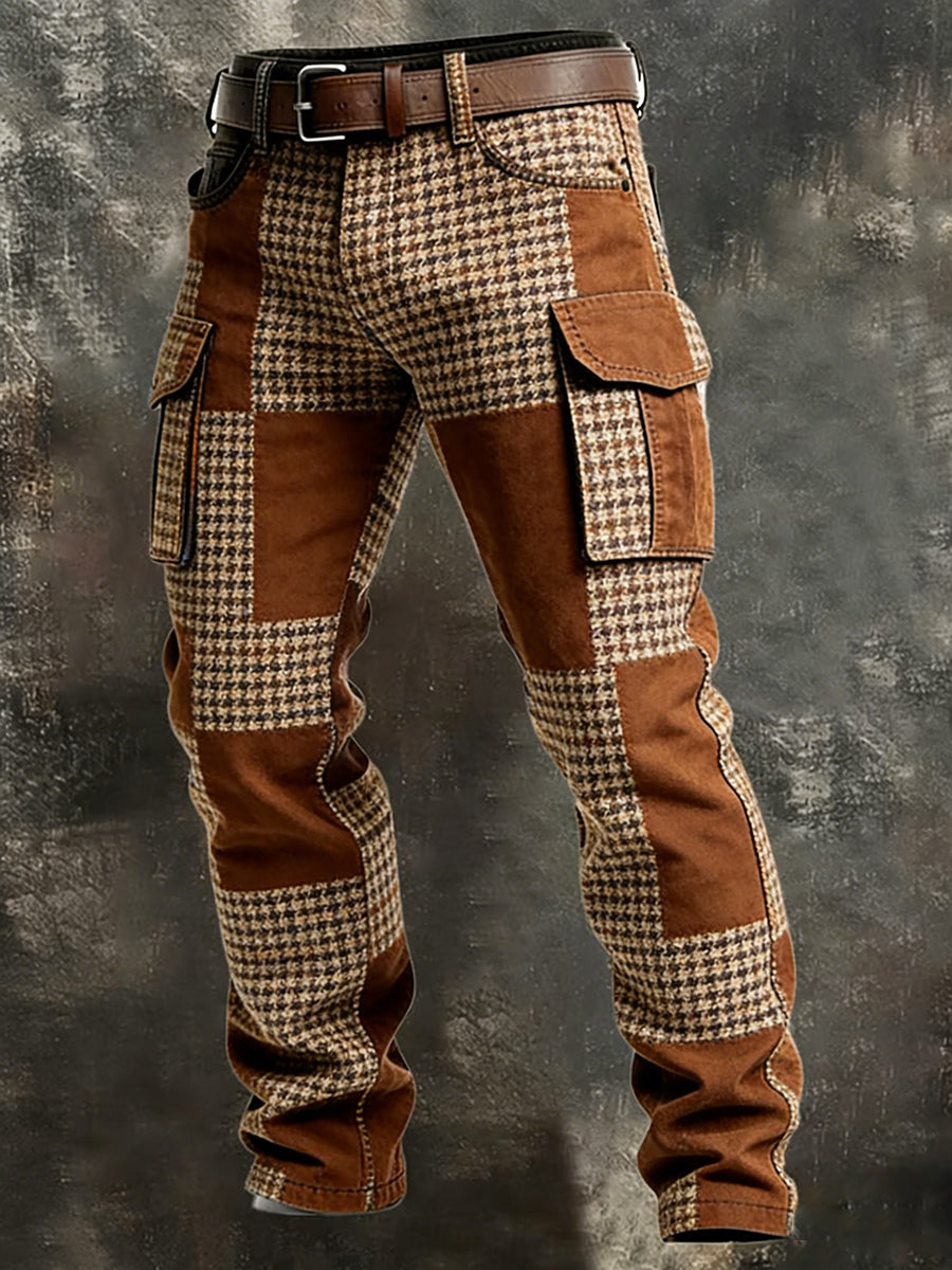 Men's Retro Business Style Casual Work Trousers