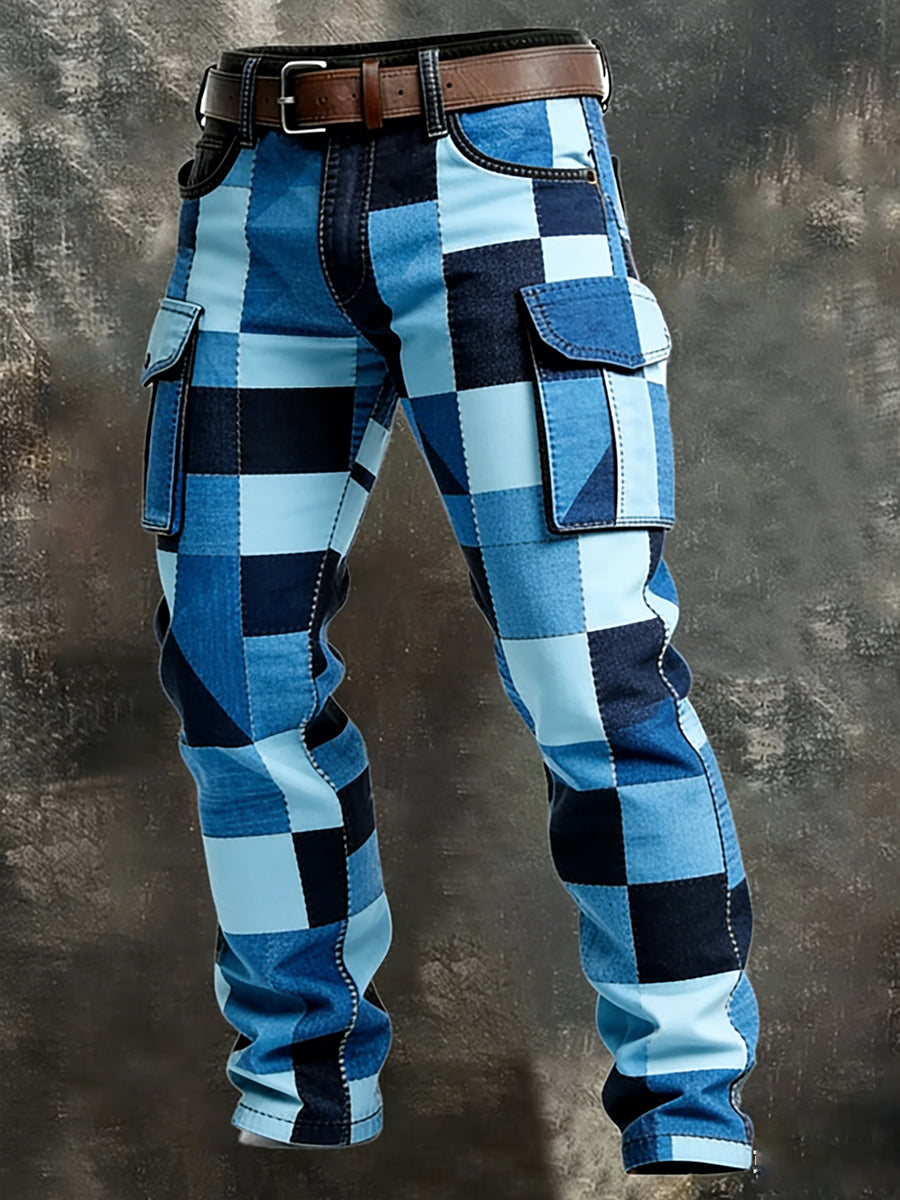 Men's Retro Business Style Casual Work Trousers