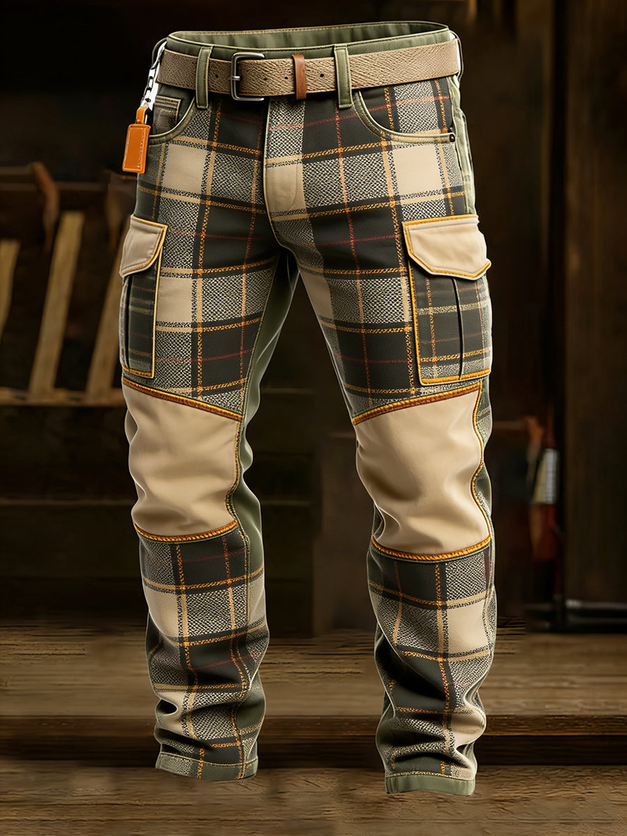 Men's Retro Business Style Casual Work Trousers