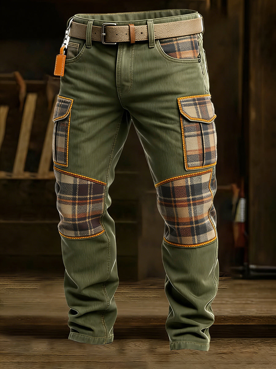 Men's Retro Business Style Casual Work Trousers