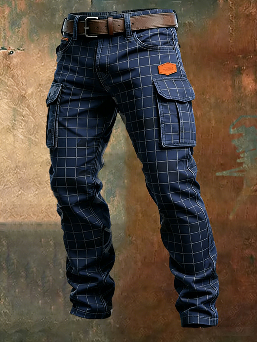 Men's Retro Business Style Casual Work Trousers