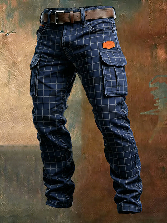 Men's Retro Business Style Casual Work Trousers