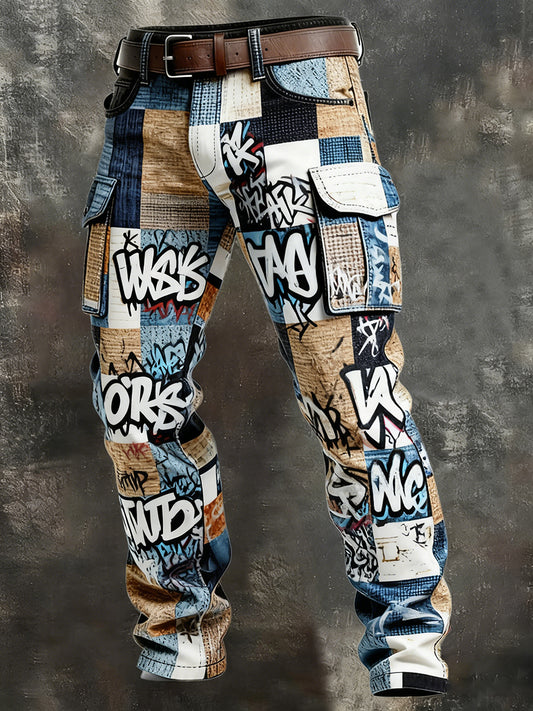 Men's Retro Business Style Casual Work Trousers