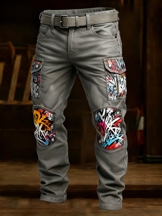 Men's Retro Business Style Casual Work Trousers