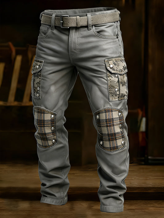 Men's Retro Business Style Casual Work Trousers