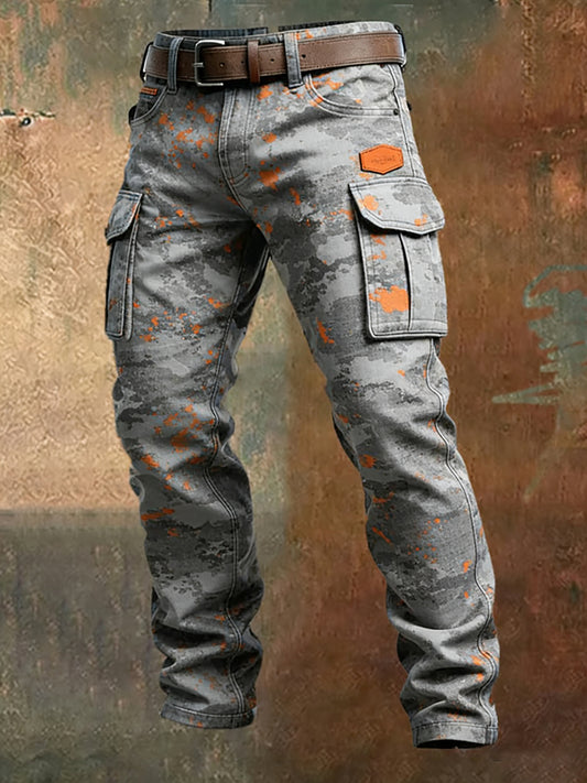 Men's Retro Business Style Casual Work Trousers