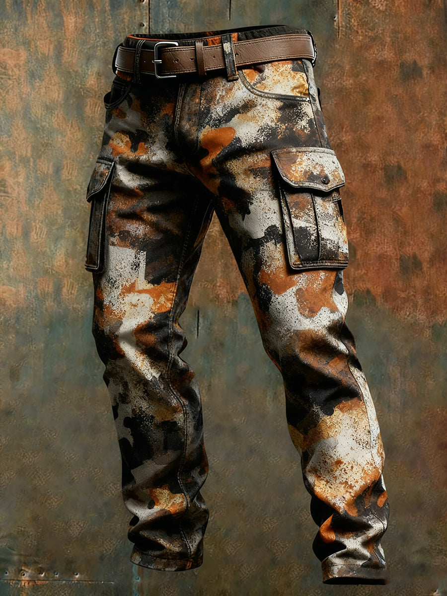 Men's Retro Business Style Casual Work Trousers