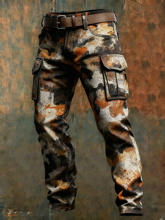 Men's Retro Business Style Casual Work Trousers