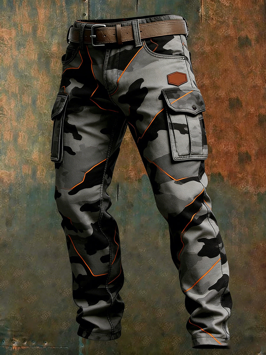 Men's Retro Business Style Casual Work Trousers