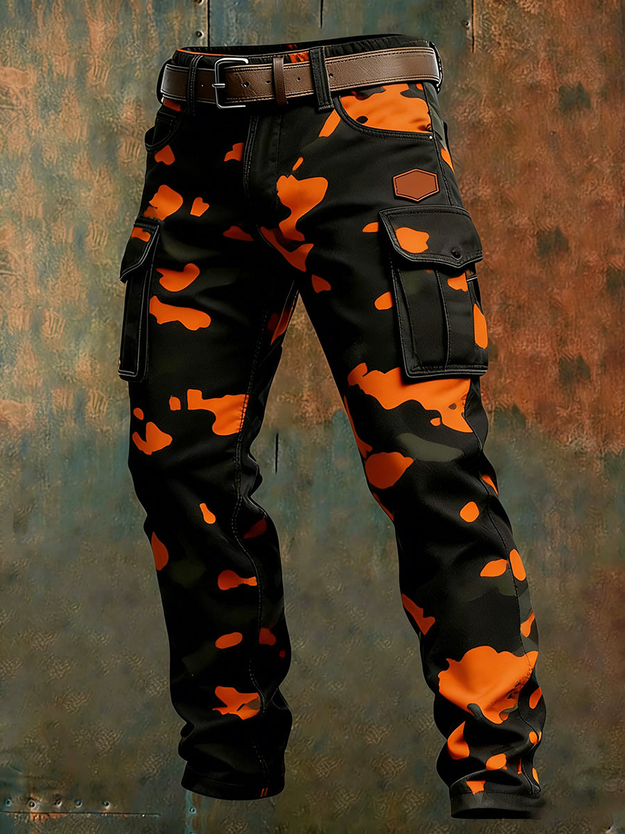 Men's Retro Business Style Casual Work Trousers